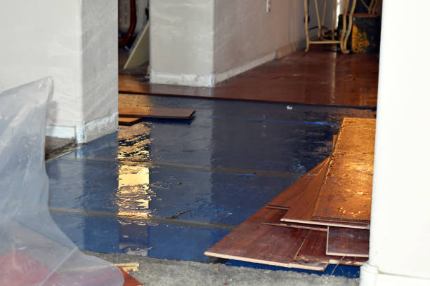 Professional Burst Pipe Cleanup technician working in Reading, MA